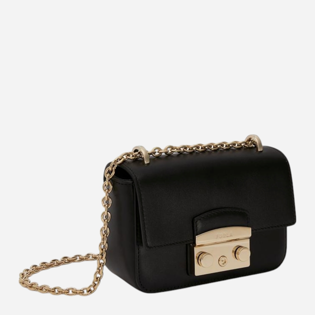 Torebka crossbody damska skórzana Furla Metropolis Mini WB00828AX0733O60001007 Czarna (800070302220) - obraz 3