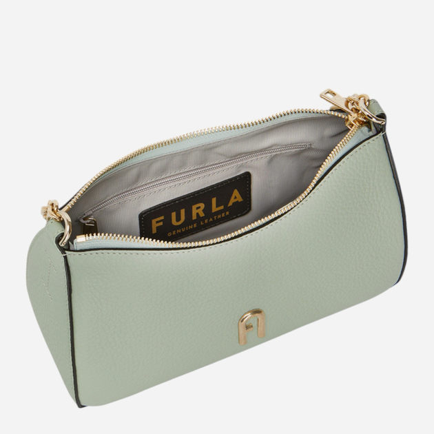 Torebka bagietka damska mała Furla Primula Mini WB00903BX12322021S90 Zielona (800070302230) - obraz 4