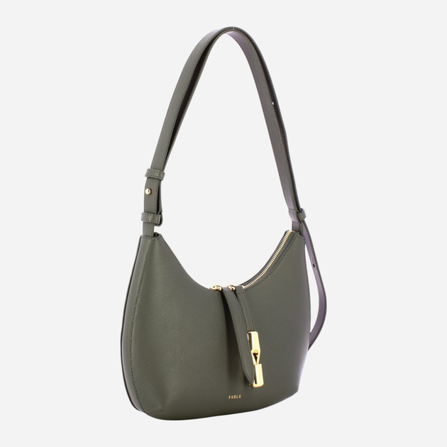 Сумка багет жіноча з натуральної шкіри маленька Furla Goccia S WB01500BX33532269S1007 Сіра (800070331302) - зображення 3