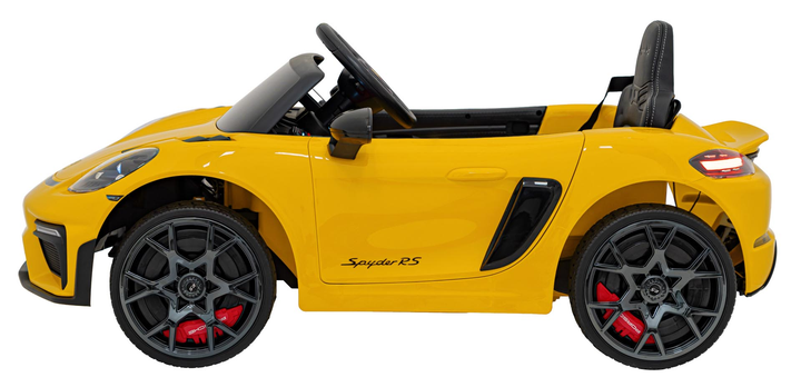 Електромобіль Ramiz Porsche Spyder RS 718 жовтий (5903864946857) - зображення 2