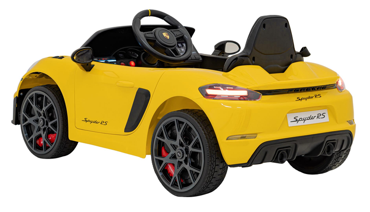 Електромобіль для дітей Ramiz Porsche Spyder RS 718 жовтий (5903864946901) - зображення 3