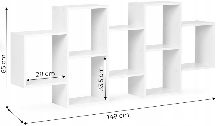 Regał ModernHome by Multistore 8 półek biały (CH230818-WT) - obraz 6