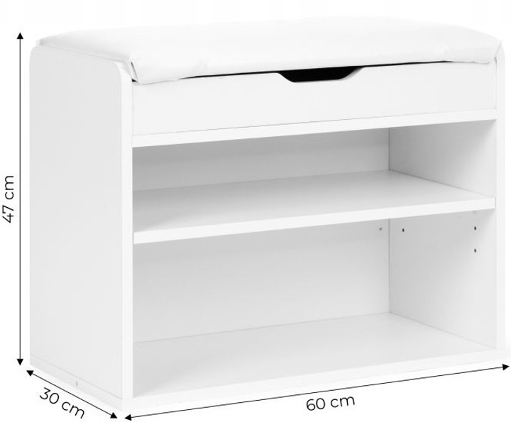 Тумба для взуття ModernHome by Multistore з полицями та відсіком для зберігання (5905817001637) - зображення 5