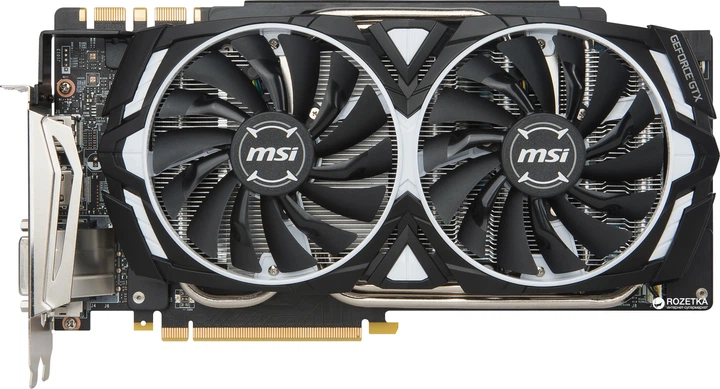Видеокарта MSI PCI-Ex GeForce GTX 1080 Ti Armor OC 11GB GDDR5X