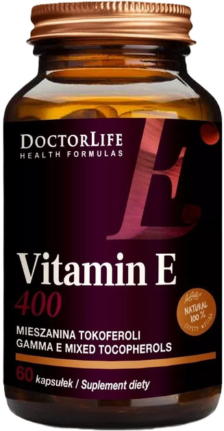 Suplement diety Doctor Life Vitamin E-400 268 mg 100 kapsułek (5906874819791) - obraz 1