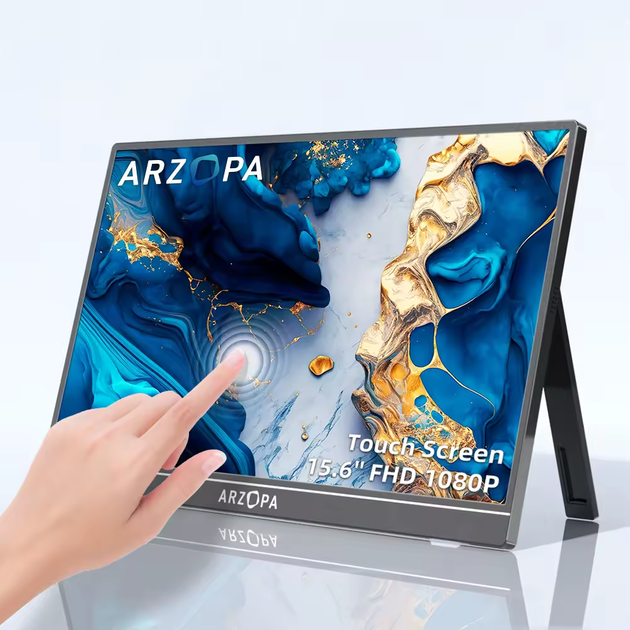 Портативний монітор Arzopa A1T black 15.6' 1920x1080 60 Гц Сенсорний екран - Фото 1 Портативний монітор Arzopa A1T black 15.6' 1920x1080 60 Гц Сенсорний екран - изображение 1