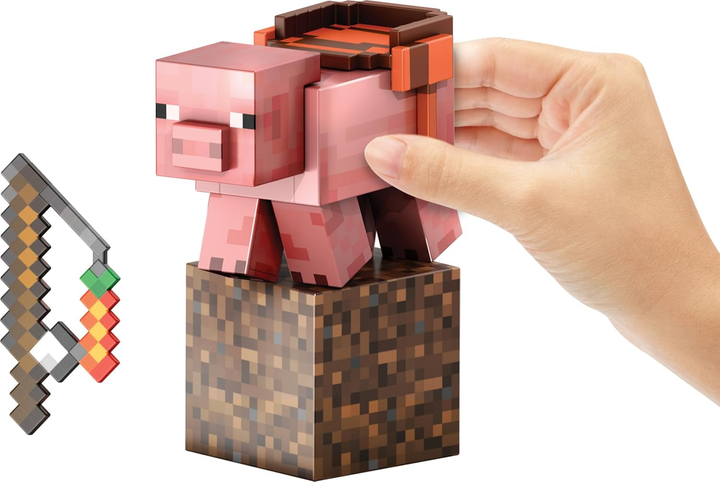 Фігурка Mattel Minecraft Diamond Level Pig HTM04 14 см (0194735193899) - зображення 6
