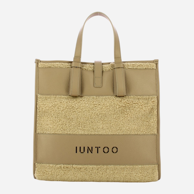 Сумка жіноча середня IUNTOO 115001-TAUPE+TEDDY-TAUPE Бежева (800070310037) - зображення 1