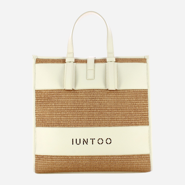 Сумка жіноча середня IUNTOO 105011-RAFIA/BIANCO Біла (800070318311) - зображення 1