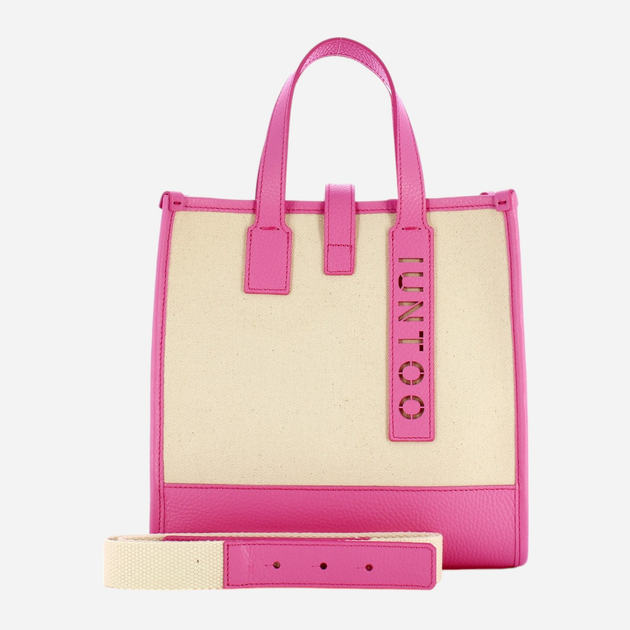 Сумка шопер жіноча IUNTOO 105003-NATURALE/ROSA Рожева (800070318310) - зображення 4