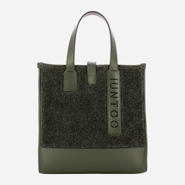 Torba shopper damska IUNTOO 115003-GRIGIO+TEDDY-GRIGIO Szara (800070310029) - obraz 1