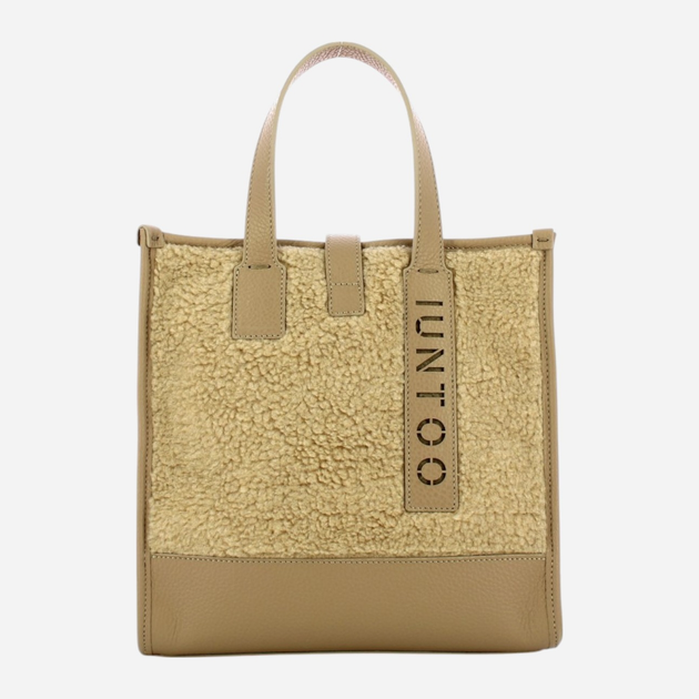 Torba shopper damska IUNTOO 115003-TAUPE+TEDDY-TAUPE Beżowa (800070310031) - obraz 1