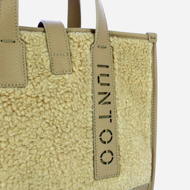 Torba shopper damska IUNTOO 115003-TAUPE+TEDDY-TAUPE Beżowa (800070310031) - obraz 5
