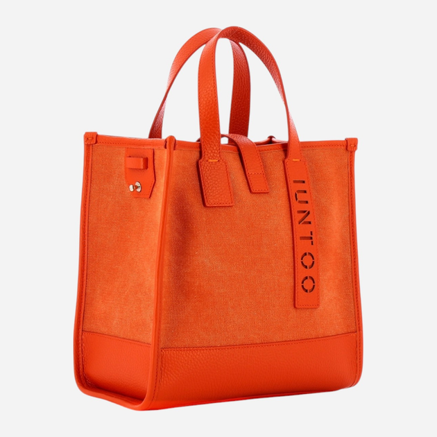 Сумка шопер жіноча IUNTOO 125003-ARANCIO-ARANC Помаранчева (800070303338) - зображення 3