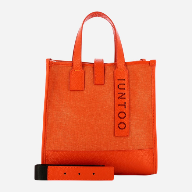Сумка шопер жіноча IUNTOO 125003-ARANCIO-ARANC Помаранчева (800070303338) - зображення 4
