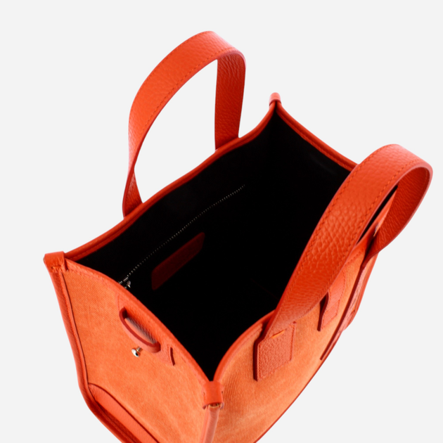 Сумка шопер жіноча IUNTOO 125003-ARANCIO-ARANC Помаранчева (800070303338) - зображення 5