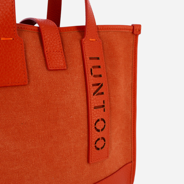 Сумка шопер жіноча IUNTOO 125003-ARANCIO-ARANC Помаранчева (800070303338) - зображення 6