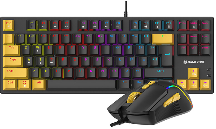 Комплект дротовий Tracer GameZone Hornet87 USB Black-Yellow (TRAKLA47396) - зображення 2