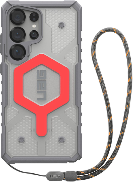Etui UAG Pathfinder Clear with Magnet Bundle Active dla Samsung Galaxy S25 Ultra Grey/Red (AW82-0DE) - obraz 2