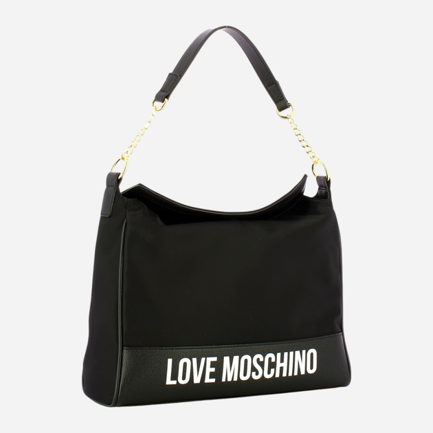Сумка хобо жіноча середня Love Moschino Borsa JC4256PP0IKE100A Чорна (800070318015) - зображення 3
