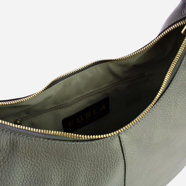 Сумка хобо жіноча з натуральної шкіри велика Furla Miastella S WB00873BX01762269S1007 Сіра (800070305757) - зображення 5