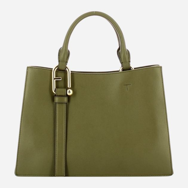 Torba shopper damska skórzana Furla Nuvola M WB01336BX20452810S1007 Zielona (800070325832) - obraz 2