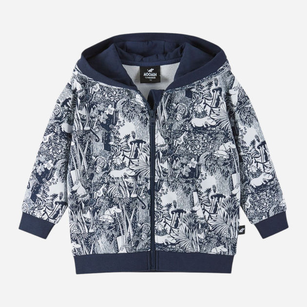 Детская толстовка с капюшоном для мальчика Reima Moomin Skvalp 5200431A-6983 92 см Темно-синяя (6438557176949) 