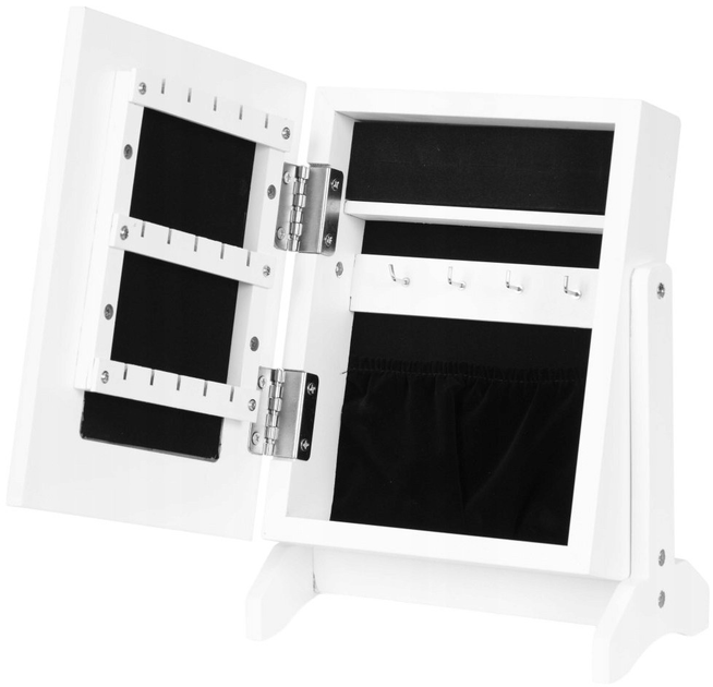 Szkatułka na biżuterię z lusterkiem ModernHome by Multistore biała (FH-JC0120) - obraz 4