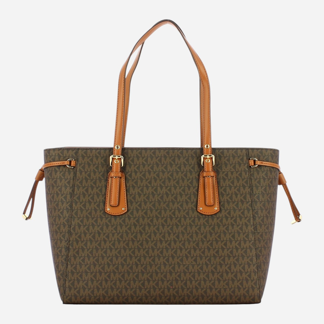 Torba shopper damska duża Michael Kors Voyager 30F8GV6T2B-200 Brązowa (800070270929) - obraz 2