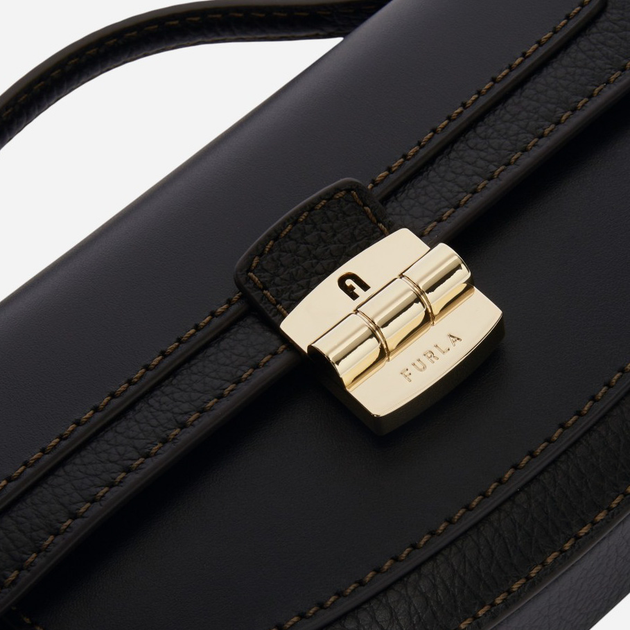 Сумка крос-боді жіноча шкіряна Furla WE00606BX0053O60001007 Чорна (8050597457611) - зображення 5