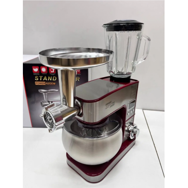 Кухонні комбайни Zepline ZP-135 7 в 1 4200 Вт 6 літрів з дисплеєм Червоний - зображення 5