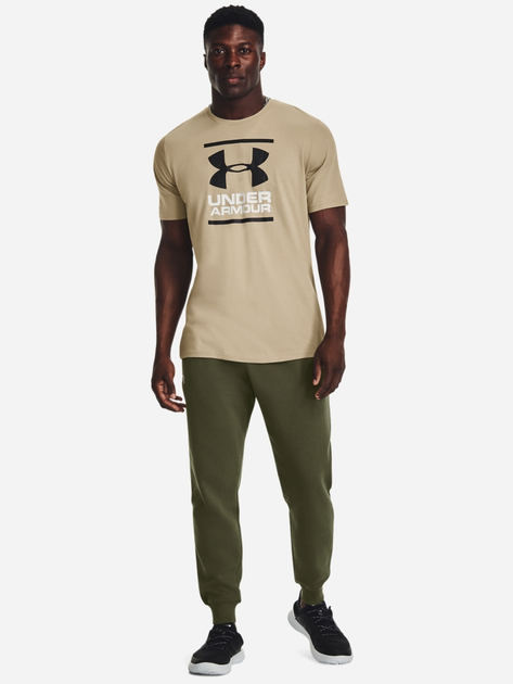 Спортивні штани утеплені чоловічі Under Armour UA Rival Fleece Joggers 1379774-390 L Хакі (196884175283) - зображення 3