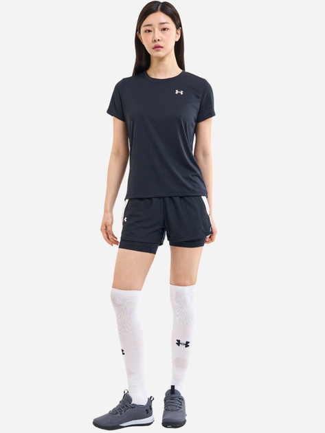 Футболка спортивна жіноча Under Armour Tech SSC - Solid 1384231-001 M Чорна (196885359194) - зображення 6