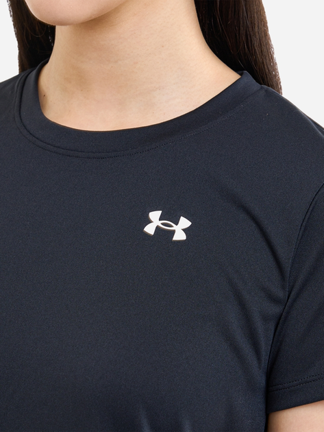 Футболка спортивна жіноча Under Armour Tech SSC - Solid 1384231-001 XS Чорна (196885360022) - зображення 7