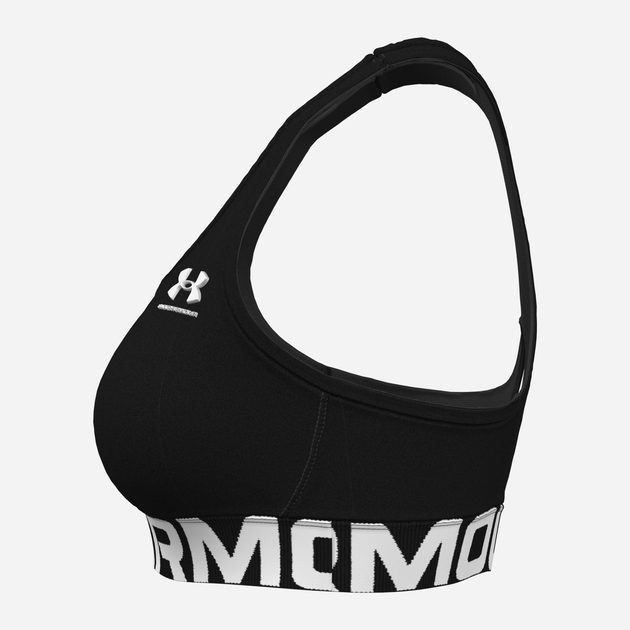 Спортивний топ для фітнесу жіночий Under Armour UA HG Mid Branded 1383544-001 S Чорний (196885476020) - зображення 3