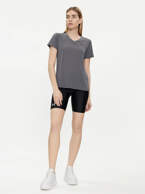 Футболка спортивна жіноча Under Armour Tech SSV- Solid 1384229-025 S Сіра (196885499128) - зображення 3