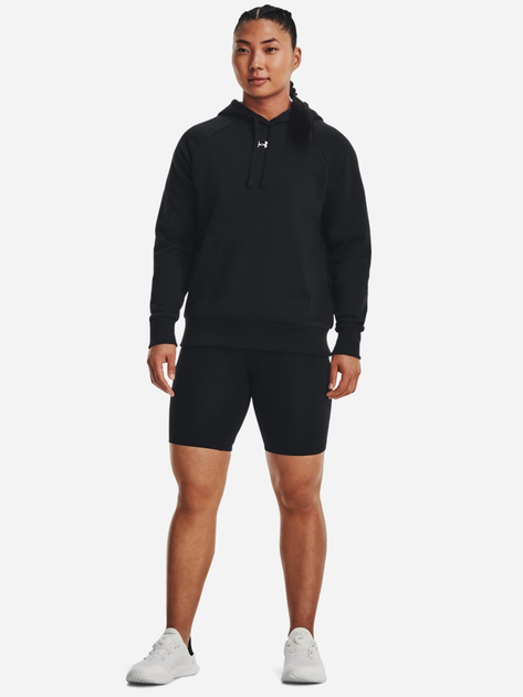 Худі тепле жіноче Under Armour UA Rival Fleece Hoodie 1379500-001 XS Чорне (196883854967) - зображення 3