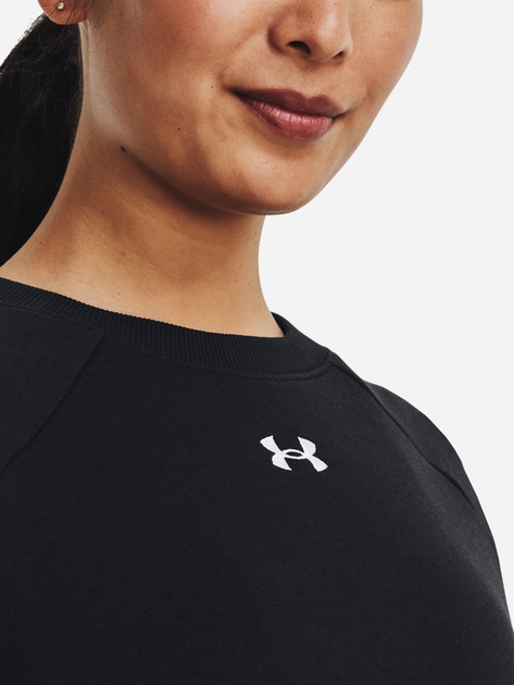 Bluza bez kaptura damska polarowa Under Armour UA Rival Fleece Crew 1379508-001 L Czarna (196883850204) - obraz 4