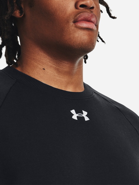 Bluza bez kaptura męska Under Armour UA Rival Fleece Crew 1379755-001 M Czarna (196884120504) - obraz 4