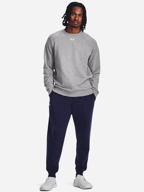 Bluza bez kaptura męska Under Armour UA Rival Fleece Crew 1379755-025 L Szara (196884798734) - obraz 3