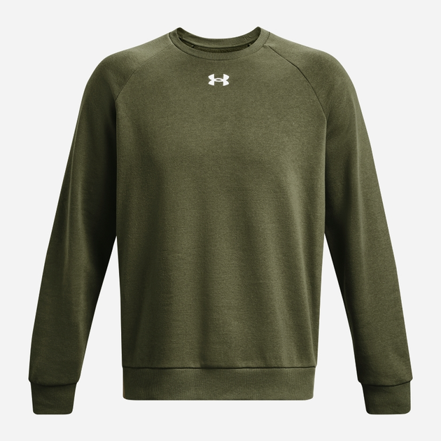 Bluza bez kaptura męska Under Armour UA Rival Fleece Crew 1379755-390 S Khaki (196884156985) - obraz 5