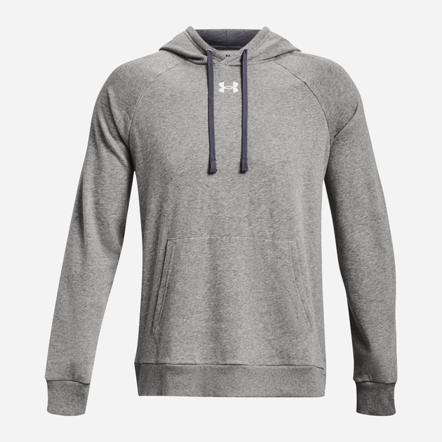 Bluza męska z kapturem ciepła Under Armour UA Rival Fleece Hoodie 1379757-025 XL Szara (196884800475) - obraz 5