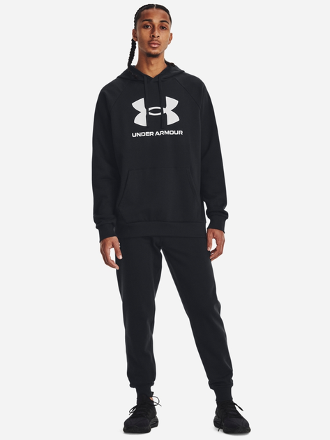 Bluza męska z kapturem ciepła Under Armour UA Rival Fleece Logo HD 1379758-001 S Czarna (196884193270) - obraz 3