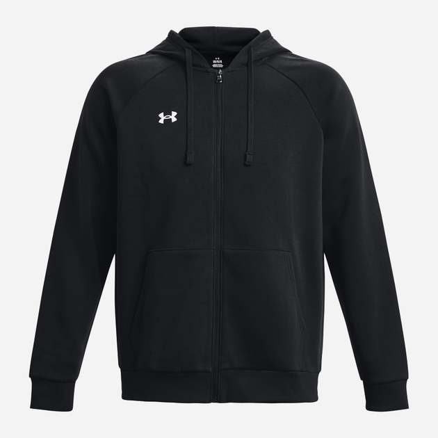 Толстовка на флісі на блискавці чоловіча Under Armour UA Rival Fleece FZ Hoodie 1379767-001 M Чорна (196884199746) - зображення 5