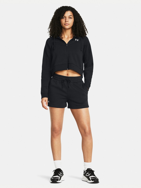 Spodenki damskie sportowe Under Armour Rival Fleece Short 1382723-001 M Czarne (196885509674) - obraz 3
