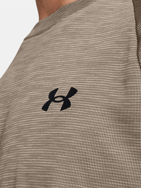 Футболка спортивна довга чоловіча Under Armour UA Tech Textured SS 1382796-200 L Коричнева (196885593871) - зображення 3