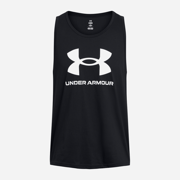 Спортивна майка чоловіча Under Armour UA Sportstyle Logo Tank 1382883-001 L Чорна (196885457470) - зображення 3