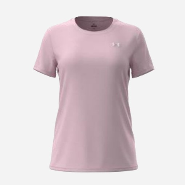 Футболка спортивна жіноча Under Armour Tech SSC - Solid 1384231-647 XS Рожева (197778900080) - зображення 1