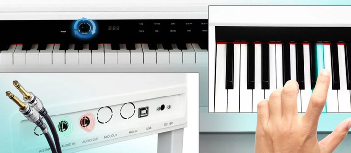 Pianino cyfrowe MusicMate MM-P60-W PureHarmony (5904119284113) - obraz 10