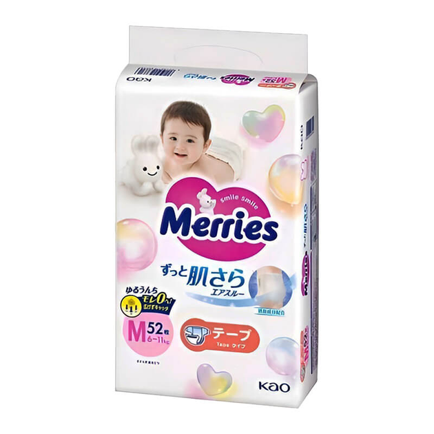 Підгузки Merries для дітей M 6-11 кг 64 шт - Фото 1 Підгузки Merries для дітей M 6-11 кг 64 шт - зображення 1
